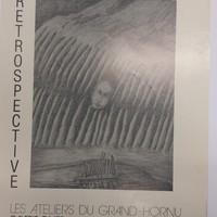 Affiche de l'exposition Armand Simon Retrospective aux Ateliers du Grand-Hornu , (Mons) , du 9 mai au 5 juillet 1981 .